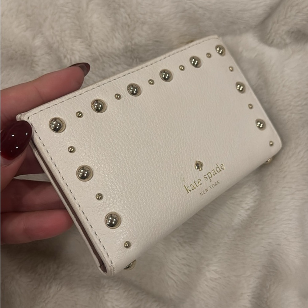 Kate spade wallet white with details